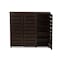 Baxton Studio Adalwin 3-Door Dark Brown Wooden Entryway Shoes Storage Cabinet 118-6517 - alternate 5